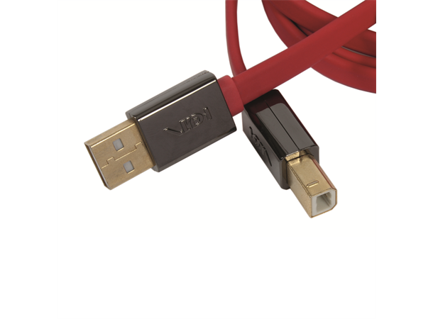 VdH USB Ultimate, USB-kabel, 3,0 m Forgylte kontakter, forsølvet OFC